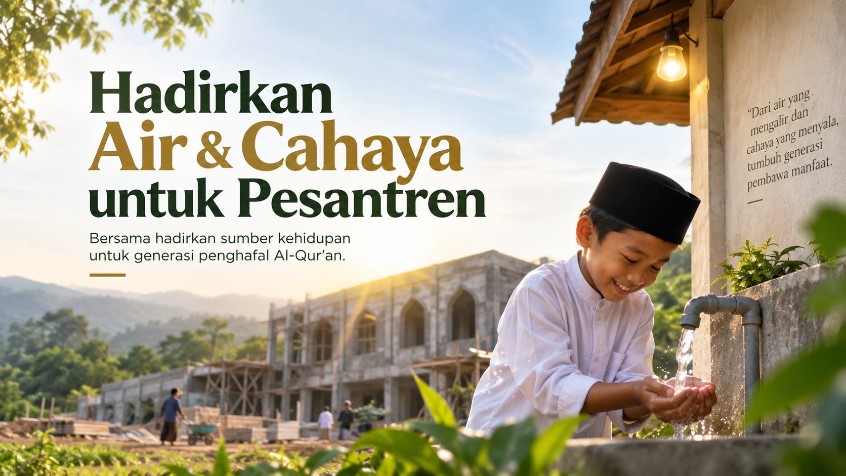 Hadirkan Air & Cahaya untuk Pesantren